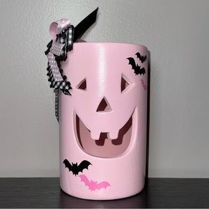 Pink & Black Jack O’ Lantern Halloween Decor